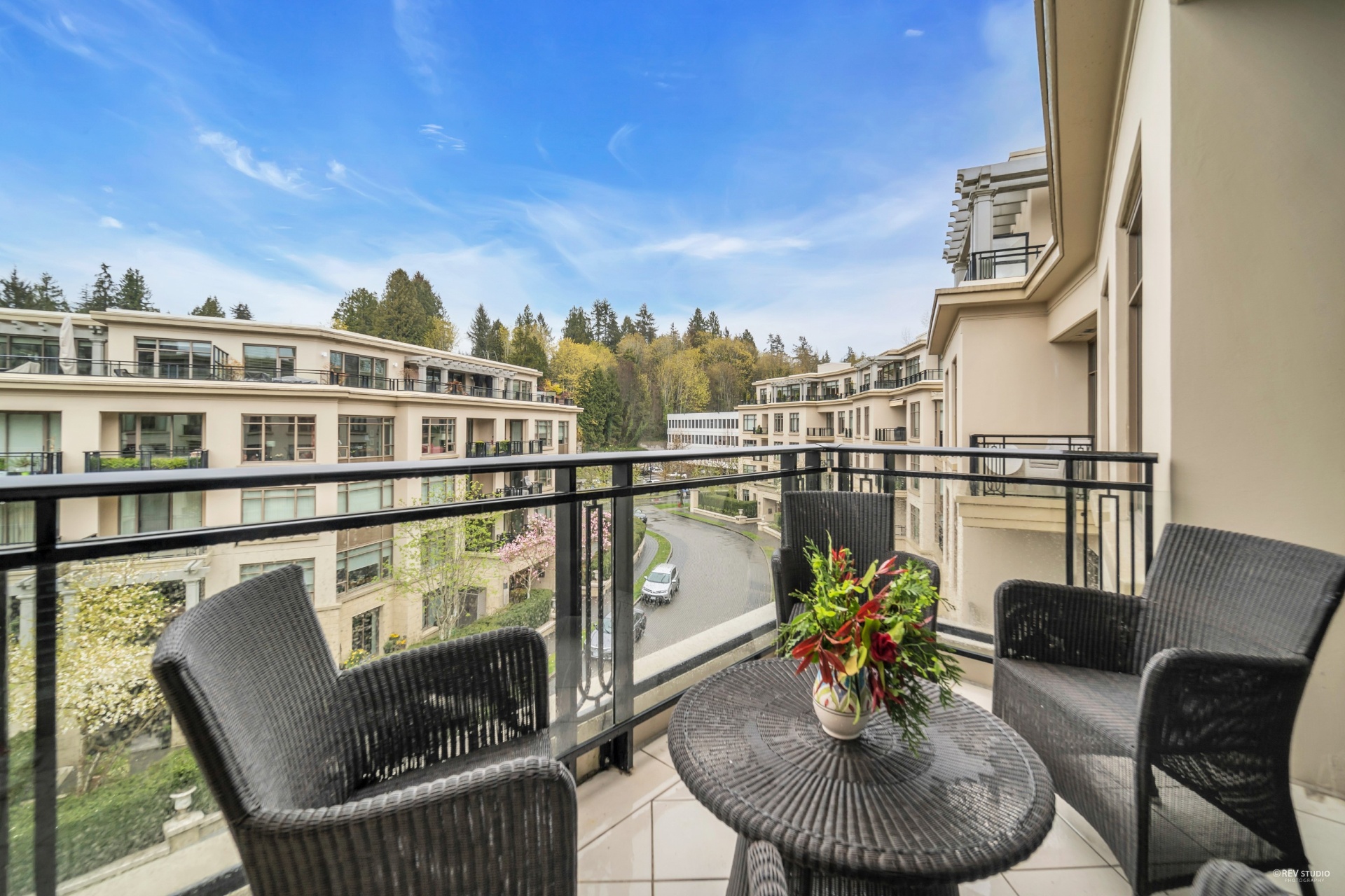 Private balcony over the Capilano River